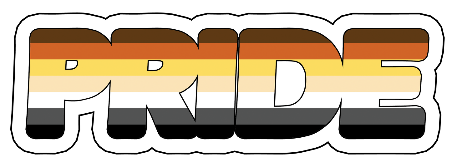 BEAR Pride Sticker 6x2.5 waterproof : LGBTQIA