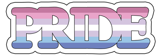 Bi Gender PRIDE sticker 2.5x6 inches waterproof : LGBTQIA