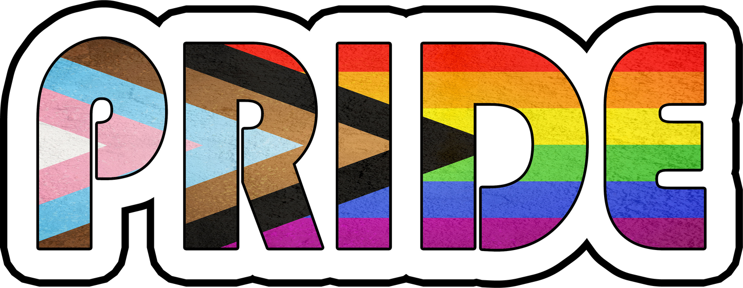 LGBTQIA Pride Sticker 6x2.5 inches