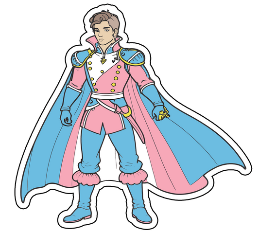 Prince Octavious - Trans Prince Sticker 3x3.25 inch waterproof: LGBTQIA